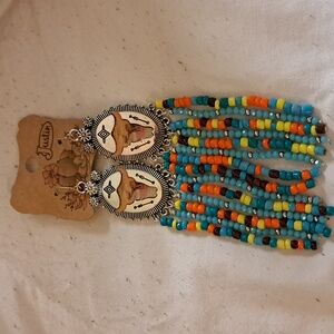 Justin Boots Multicolor Beaded Earrings/ BUNDLE ONLY